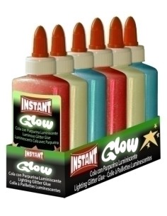 COLA GLITTER INSTANT LUMINISCENTE 147ml - Pack de 6 unidades