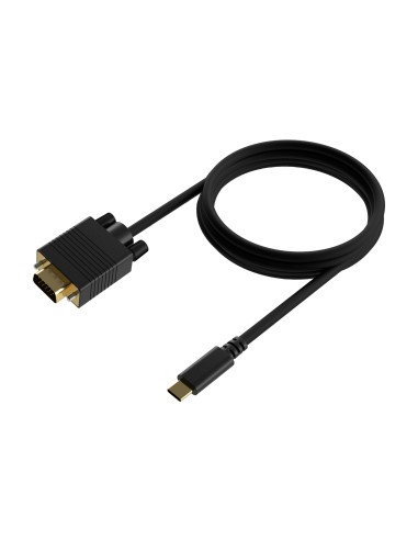 Cable Conversor USB-C a VGA, USB-C/M-HDB15/M, Negro, 1.8M