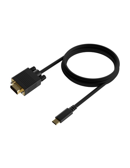 Cable Conversor USB-C a VGA, USB-C/M-HDB15/M, Negro, 1.8M