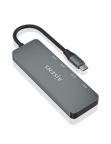 Hub USB 3.2 Gen2 10G USB-C, USB-C/M-2xUSB-C/H-2xUSB-A/H, Gris, 15cm
