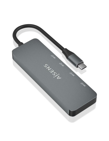 Hub USB 3.2 Gen2 10G USB-C, USB-C/M-2xUSB-C/H-2xUSB-A/H, Gris, 15cm
