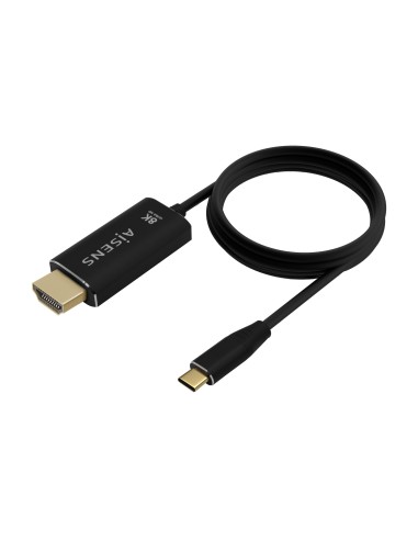 Cable Conversor Aluminio USB-C A HDMI 2.1 8k@60Hz, USB-C/M-HDMI/M, Negro, 2.0m