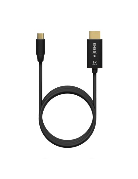 Cable Conversor Aluminio USB-C A HDMI 2.1 8k@60Hz, USB-C/M-HDMI/M, Negro, 2.0m