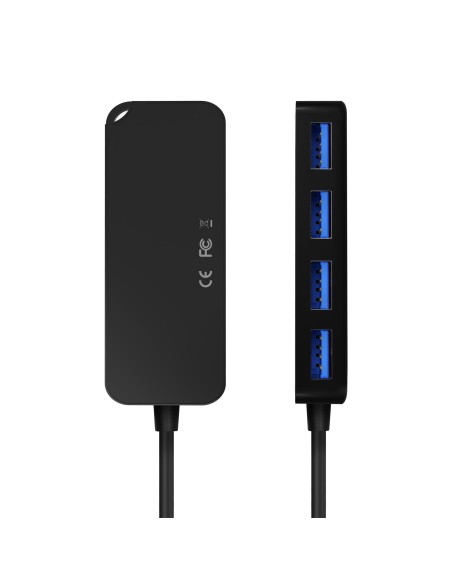 Hub USB 3.1 USB-C, USB-C/M-4x Tipo A/H, Negro, 60cm