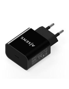 Cargador USB-C PD3.0 1 Puerto 1x USB-C 20 W, Negro