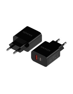 Cargador 20W, 1xUSB-C PD3.0, 1xUSB-A QC3.0, Negro 2