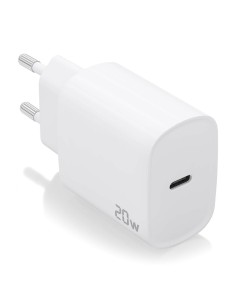 Cargador USB-C PD3.0 1 Puerto 1xUSB-C 20W, Blanco
