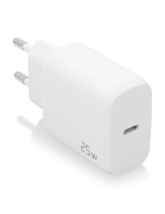 Cargador USB-C PD3.0 1 Puerto 1xUSB-C 25W, Blanco 2
