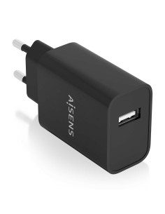 Cargador USB 10W alta eficiencia, 5V/2A, Negro