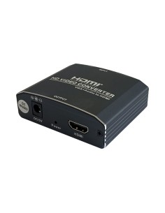 Conversor SVGA+Audio a HDMI con alimentación, SVGA/H+JACK 3.5/H-HDMI A/H, Negro