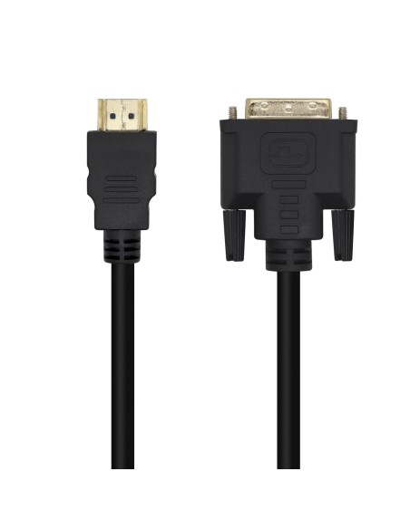 Cable DVI A HDMI, DVI 18+1/M-HDMI A/M, Negro, 3.0m