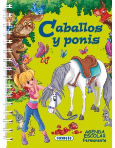 Agenda escolar permanente caballos y ponis