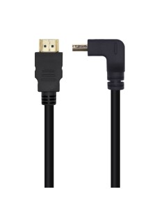 Cable HDMI V2.0 Acodado Premium Alta Velocidad / HEC 4K@60Hz 18Gbps, A/M-A/M, Negro, 1.0m