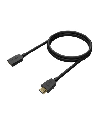 Cable HDMI V2.0 Prolongador Premium Alta Velocidad / Hec 4K@60Hz 18Gbps, A/M-A/H, Negro, 1.0M