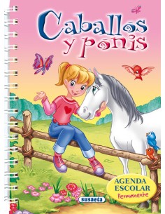 Agenda escolar permanente caballos y ponis