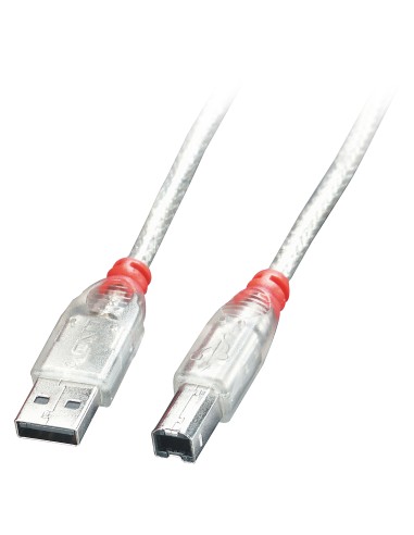 41750 cable USB USB 2.0 0,2 m USB A USB B Transparente