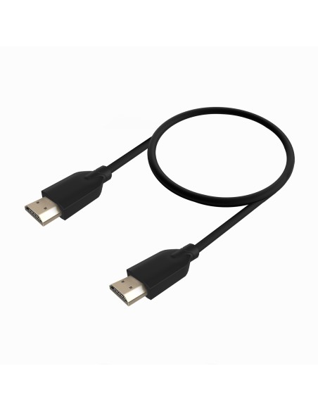 Cable HDMI V2.0 CCS Premium Alta Velocidad / Hec 4K@60Hz 18Gbps, A/M-A/M, Negro, 0.5m