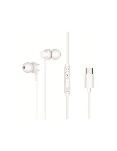 BRENDAN03W auricular y casco Auriculares Alámbrico Dentro de oído Llamadas/Música USB Tipo C Blanco