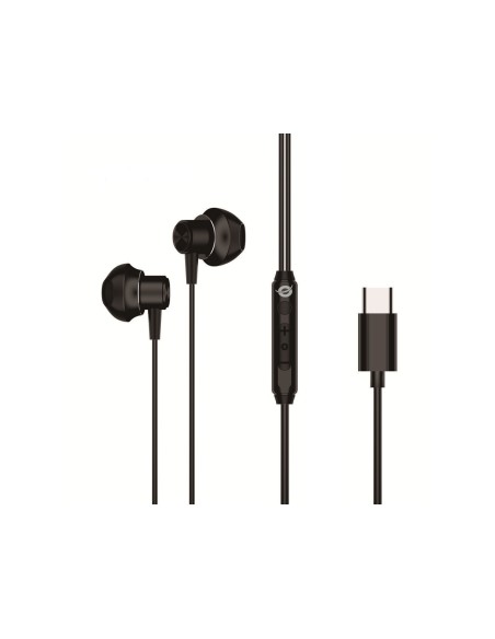 BRENDAN04B auricular y casco Auriculares Alámbrico Dentro de oído Llamadas/Música USB Tipo C Negro