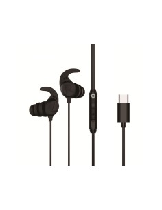 BRENDAN05B auricular y casco Auriculares Alámbrico gancho de oreja, Dentro de oído Llamadas/Música USB Tipo C Negro