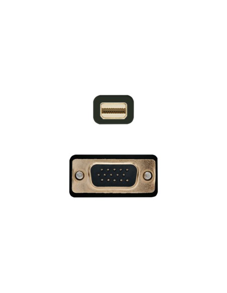 Cable conversor Mini DP A VGA, Mini DP/M - VGA/M, Negro, 2.0m