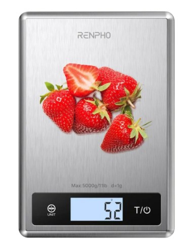 Calibra 1 Smart Acero inoxidable Encimera Rectángulo Báscula electrónica de cocina