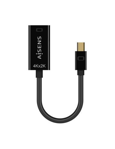 Conversor Mini DP V1.2 a HDMI V1.4 4K@30Hz, MDP/M-HDMI A/H, Negro, 15CM