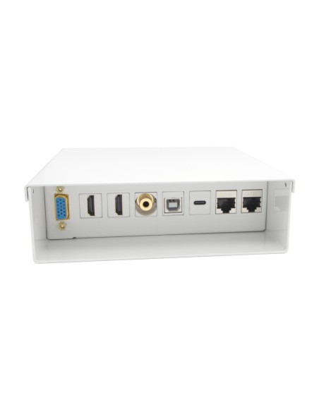 Caja de Conexiones VGA+JACK3.5+2xHDMI+1xUSB-C+1xUSB-B+2xRJ45 Cat.6A STP, Blanco