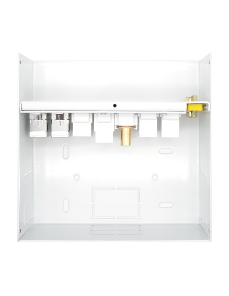 Caja de Conexiones VGA+JACK3.5+2xHDMI+1xUSB-C+1xUSB-B+2xRJ45 Cat.6A STP, Blanco