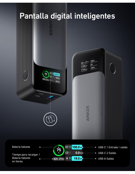 737 24000 mAh Negro, Plata