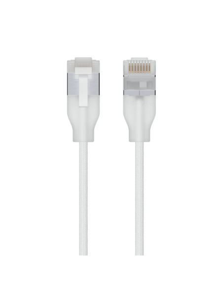 UACC-Cable-Patch-EL-C6A-5M-W cable de red Translúcido, Blanco Cat6a