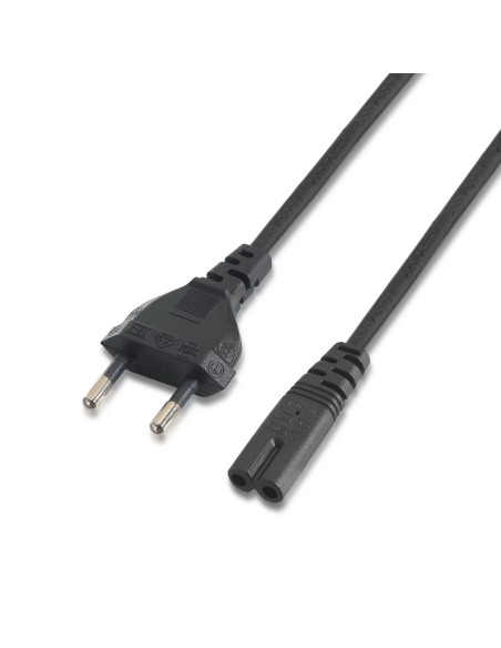 A132-0173 cable de transmisión Negro 1,5 m CEE7/7 C7 acoplador