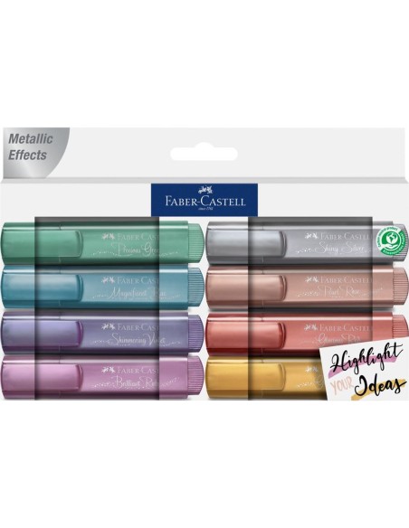 154625 marcador 8 pieza(s) Punta de cincel Azul, Marrón, Oro, Verde, Púrpura, Rojo, Plata, Violeta