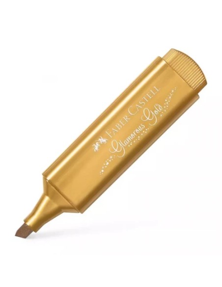 Pack 10 Unid. MARCADOR TEXTLINER METÁLICO. COLOR: ORO. FABER CASTELL 154650