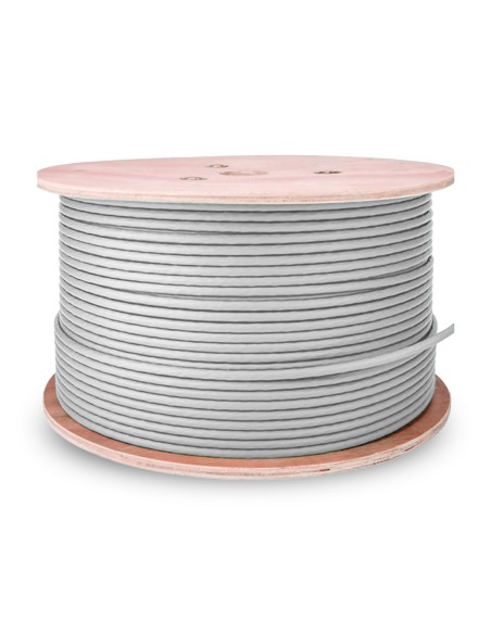 Cable de Red RJ45 Cat.6 UTP Rigido AWG23 CCA (Aleacion), Gris, 500m