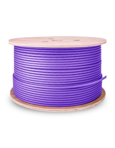 Cable de Red RJ45 LSZH Cat.6 UTP Rigido AWG23 CCA (Aleacion), Violeta, 305M