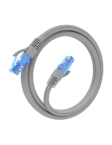 Cable De Red Latiguillo RJ45 Cat.6 UTP AWG26 CCA, Gris, 1.5 m