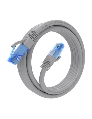 Cable De Red Latiguillo RJ45 Cat.6 UTP AWG26 CCA, Gris, 2.0 m