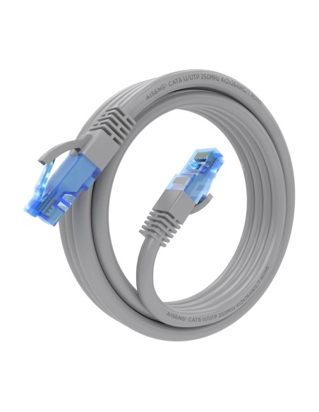Cable De Red Latiguillo RJ45 Cat.6 UTP AWG26 CCA, Gris, 3.0 m