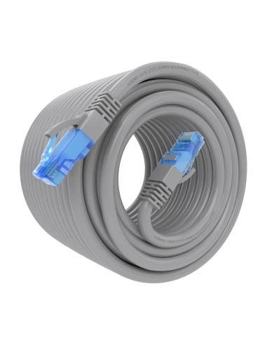 Cable De Red Latiguillo RJ45 Cat.6 UTP AWG26 CCA, Gris, 15 m