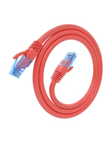 Cable De Red Latiguillo RJ45 Cat.6 UTP AWG26 CCA, Rojo, 0.5 m
