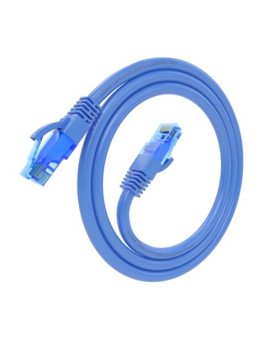Cable De Red Latiguillo RJ45 Cat.6 UTP AWG26 CCA, Azul, 0.5 m
