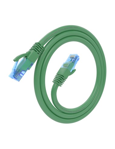 Cable De Red Latiguillo RJ45 Cat.6 UTP AWG26 CCA, Verde, 0.5 m