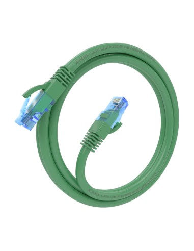Cable De Red Latiguillo RJ45 Cat.6 UTP AWG26 CCA, Verde, 1.5 m
