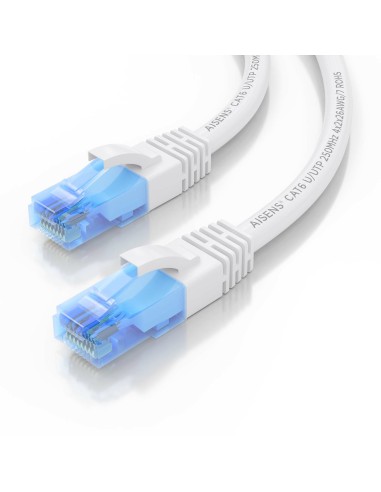 Cable De Red Latiguillo RJ45 Cat.6 UTP AWG26 CCA, Blanco, 0.75 m
