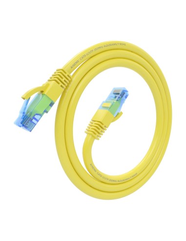 Cable De Red Latiguillo RJ45 Cat.6 UTP AWG26 CCA, Amarillo, 0.5 m
