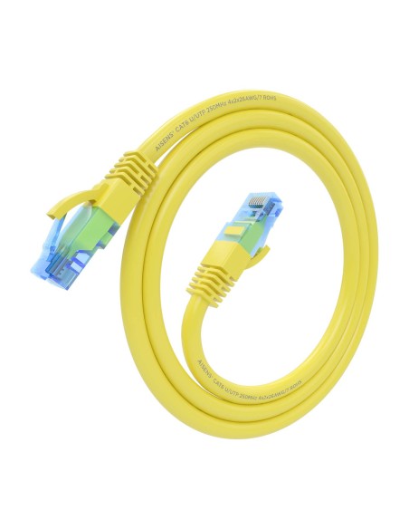 Cable De Red Latiguillo RJ45 Cat.6 UTP AWG26 CCA, Amarillo, 0.75 m