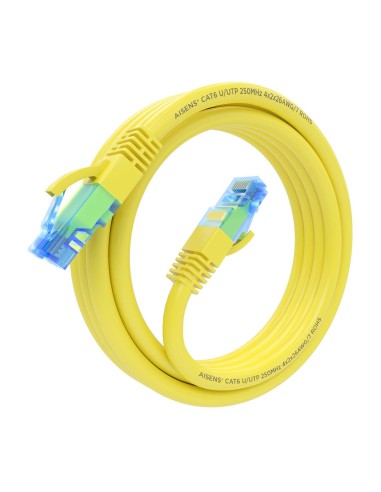 Cable De Red Latiguillo RJ45 Cat.6 UTP AWG26 CCA, Amarillo, 3.0 m