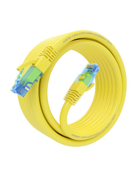 Cable De Red Latiguillo RJ45 Cat.6 UTP AWG26 CCA, Amarillo, 4.0 m