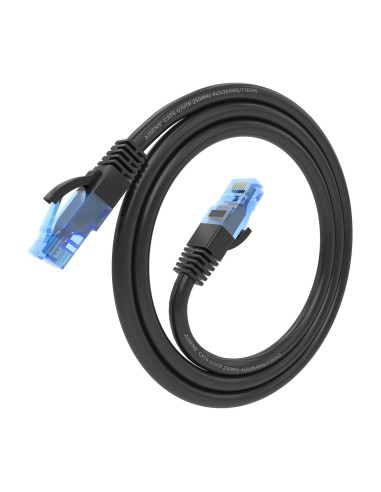 Cable De Red Latiguillo RJ45 Cat.6 UTP AWG26 CCA, Negro, 0.75 m